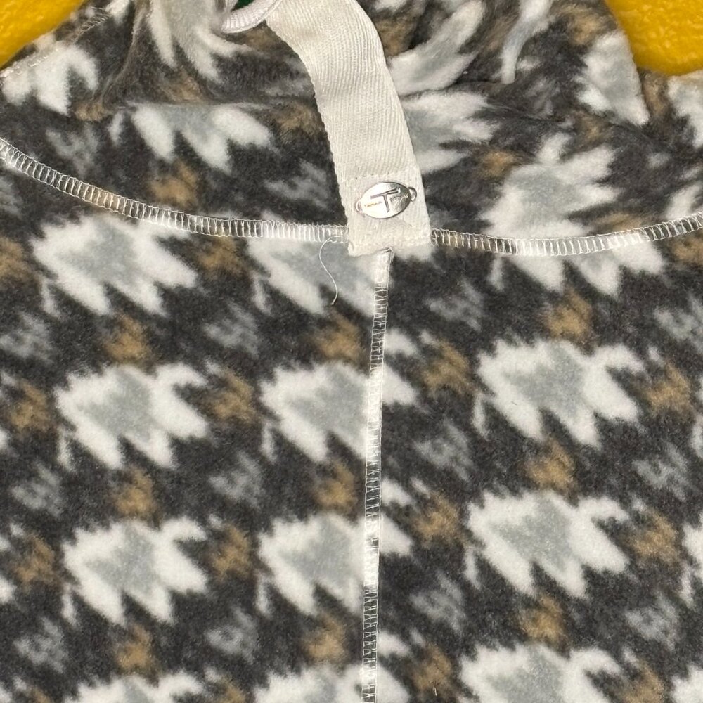 Tahari Sport Funnel Neck Pullover Hoodie Houndstooth Print NWT Size S - Picture 3 of 8